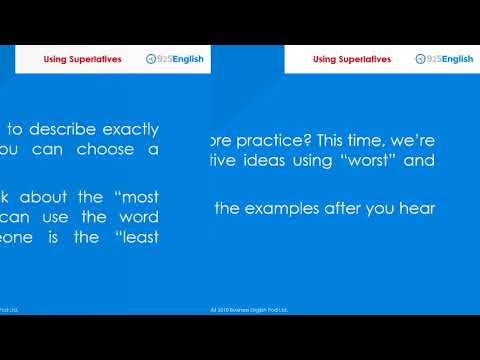 925 English Lesson 18   Using Superlatives in English   Business English Conversation 2