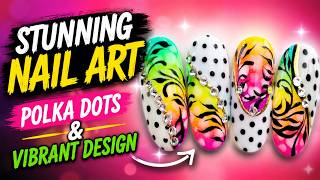 Blooming gel ombre with polka dots. Summer fashion nail trends tutorial.