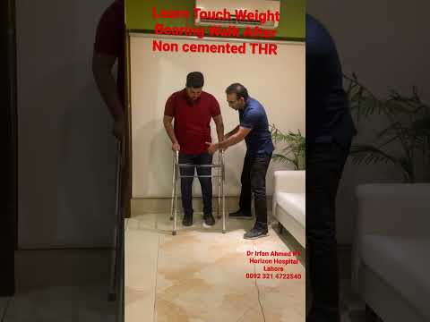 Learn Touch weight BearingWalk After Non Cemented Hip Replacement or Leg Fracture At Home Urdu|Hindi