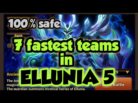 summoners war: 7 reliable speed team you can use in ELLUNIA 5! super fast 50 sec.