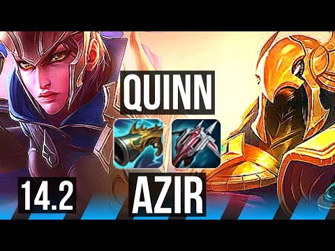 QUINN vs AZIR (MID) | 11/1/4, 600+ games, Legendary | BR Master | 14.2