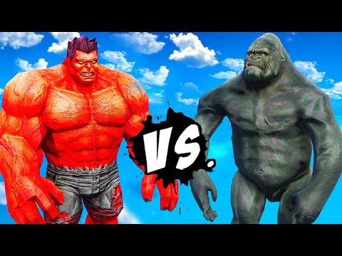RED HULK VS KING KONG - EPIC BATTLE