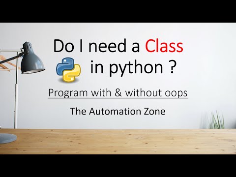 Is A Class Required In Python Python Oops Intro