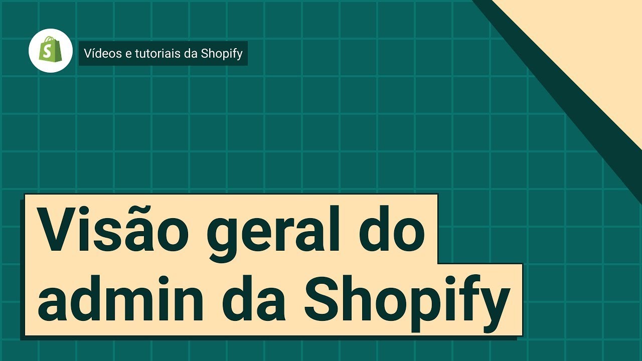 Visão geral do admin da Shopify