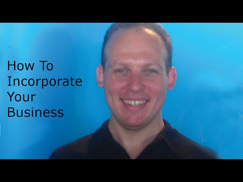 How to incorporate a new business