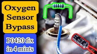 How to Bypass Oxygen Sensor in 4 mints | P0420 catalytic converter efficiency below threshold | Urdu