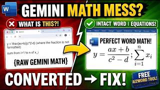 See How Gemini AI Math Becomes a Perfect Word Document | AI2Word Free Tool
