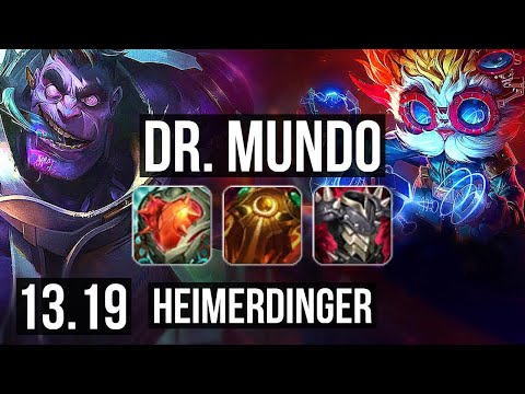 MUNDO vs HEIMER (TOP) | 1700+ games, 3/3/15, 900K mastery | KR Diamond | 13.19