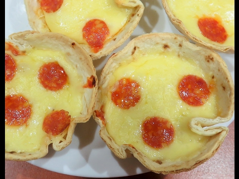 How to make Mini Tortilla Pizza (4 ingredients)