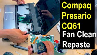 Compaq Presario CQ61 Cleaning CPU Cooling Fan & Thermal Paste (CQ60, CQ41, G61) | Disassembly