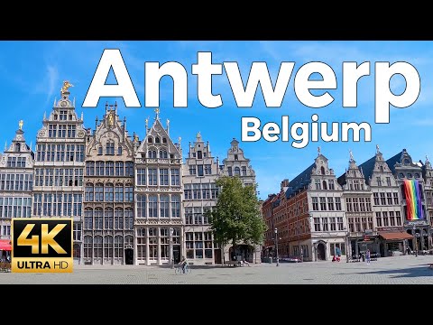 Antwerp, Belgium Walking Tour (4k Ultra HD 60fps) – With Captions