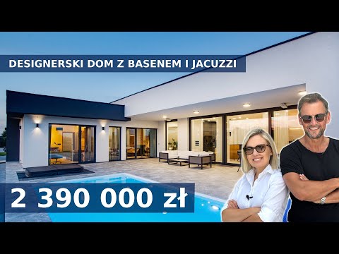 Nowoczesny dom z płaskim dachem, basenem i jacuzzi od Mr. House