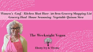 Vegetable Quinoa Stew/20 Item Vegan Grocery Shop/Women