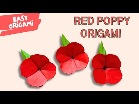 DIY Origami Poppy  Easy Paper Flower Craft for Beginners