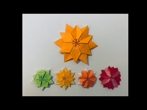Origami tutorial : Ligia Montoya Flower/Star (alternative folding method)