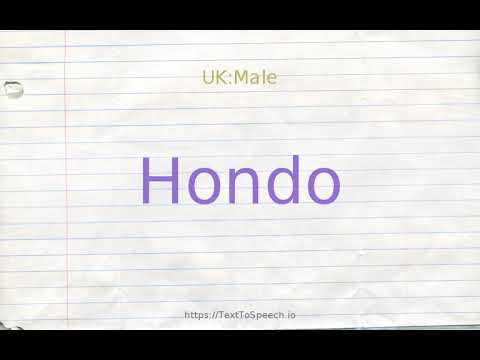 How to pronounce hondo