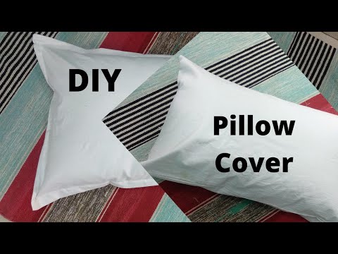 Part of a video titled DIY Pillow Cover Making, How to Make a Simple Pillow ... - YouTube