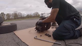 Rear Brakes, Hub Seals & Bearing Replacement MT-45 Freightliner | DIY Off Grid RV Van Build: Ep. 55