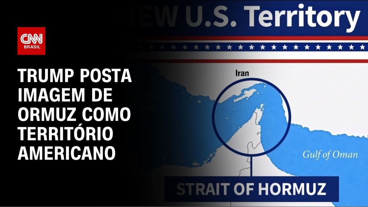 Trump publica imagem do Estreito de Ormuz como