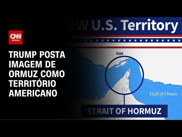 Trump publica imagem do Estreito de Ormuz como "novo território dos EUA" | LIVE CNN