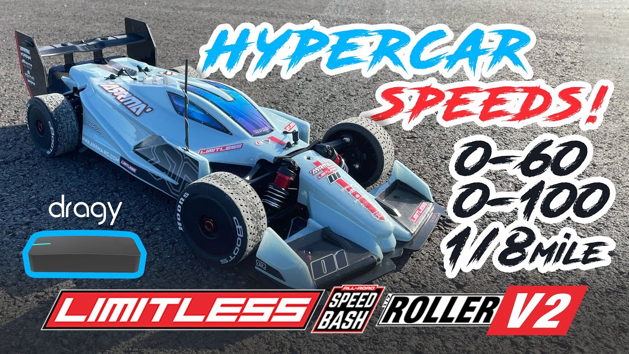 Arrma Limitless V2 6S | 0-60, 0-100, 1/8 mile | HYPERCAR SPEEDS!!