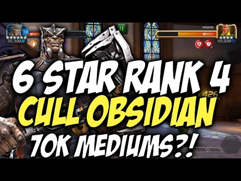 6 Star Rank 4 Cull Obsidian Hits Insanely Hard! | 70K Mediums! | Marvel Contest Of Champions