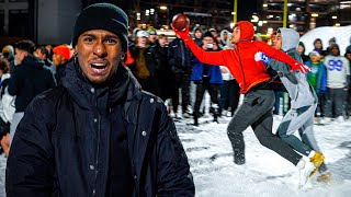 THE NASTIEST 1-HAND CATCH I’VE EVER SEEN! (SNOW 1ON1’s W/ NFL PLAYERS)
