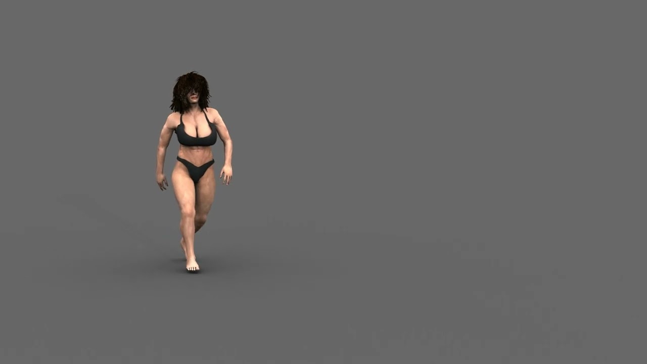 Sexycus 8K- Animated Fit Hot Woman 3D Model