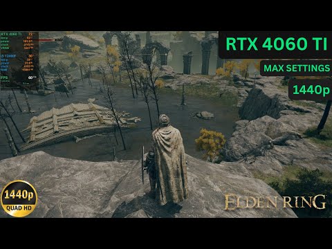 Elden Ring Ray Tracing Max Settings 1440p Benchmark | RTX 4060 Ti + i5 12400F Performance Test