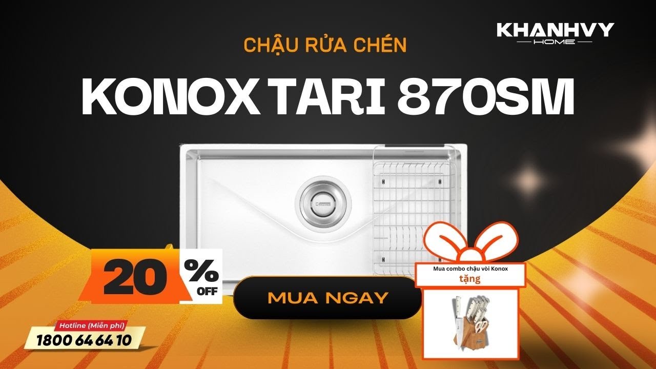 Chậu rửa chén Konox Tari 870SM