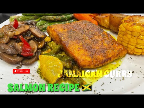 Perfect Jamaican CURRY SALMON Recipe in 30 Minutes + Vegetables Goodness