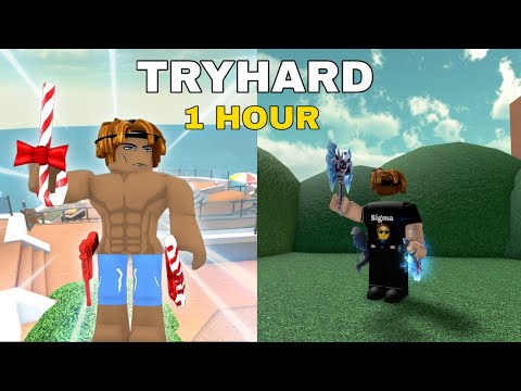 1 HOUR OF TRYHARD GAMEPLAY + BEATING TEAMERS AND CAMPERS IN MM2...😈