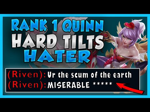RANK 1 QUINN DESTROYS TOXIC RIVEN & MAKES HER RAGE QUIT! (HILARIOUS RAGE) - League of Legends