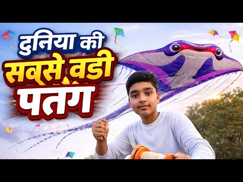 दुनिया की सबसे बड़ी पतंग || duniya ki sabse badi patang guys 🤨 || #world #biggest #kite #trending 