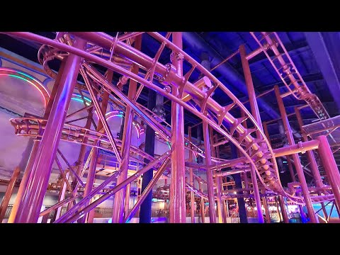 Super Glider Roller Coaster - 2022 Genting Highlands Skytropolis Indoor Theme Park New Ride