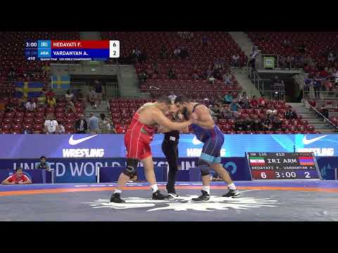 1/4 GR - 130 kg: F. HEDAYATI (IRI) v. A. VARDANYAN (ARM)
