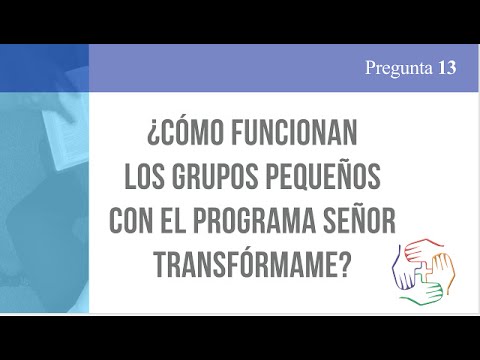 13 - Los Grupos Pequeños y el Programa Señor Transfórmame