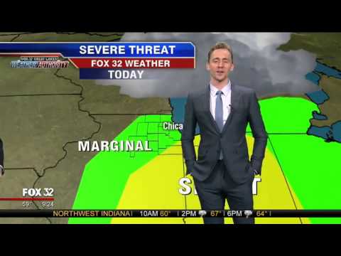 Thor's Brother, Loki (Tom Hiddleston) Does the Weather in Chicago & Blames Chris Hemsworth