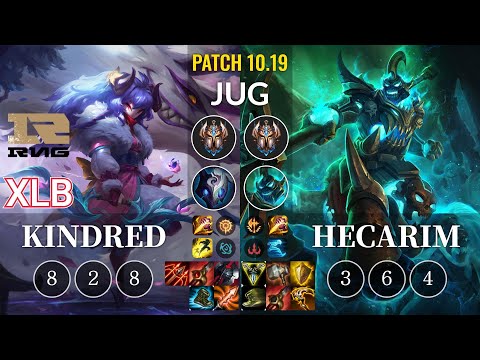 RNG XLB Kindred vs Hecarim Jungle - KR Patch 10.19