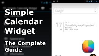Simple Calendar Widget - Полное руководство