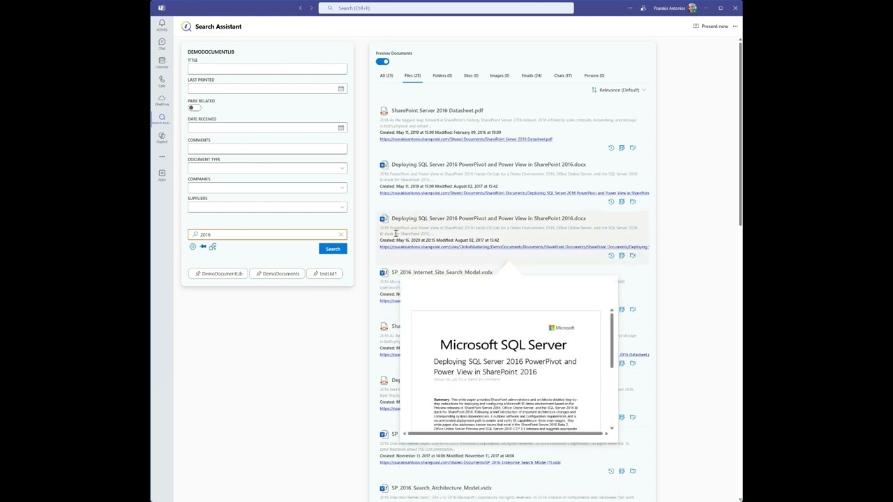 Search Assistant Product Presentation
