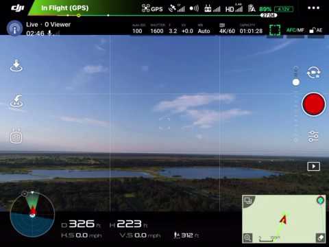 DJI PHANTOM 4 PRO Screen recording DJI APP