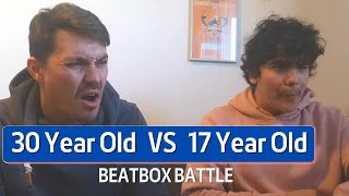 , what Is this? Is like hollow liprol + breathing technique? Very very good - 30 Year Old VS 17 Year Old | Beatbox Battle