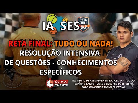 IASES 2025 - RESOLUÇÃO INTENSIVA DE QUESTÕES IDCAP