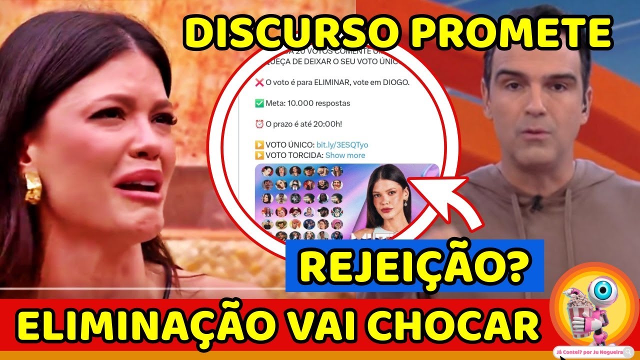🔥URGENTE! ÚLTIMA ENQUETE CHOCA e ELIMINAÇÃO de hoje PROMETE; MUTIRÃO; INSANO DISCURSO de Tadeu RENDE