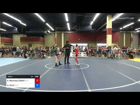80 Lbs Rr Rnd 1 - Krislynn Martinez (Ratliff), Maize Wrestling Club Vs Addison Hunt, Texas Takedow