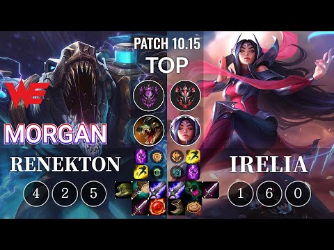 WE Morgan Renekton vs Irelia Top - KR Patch 10.15