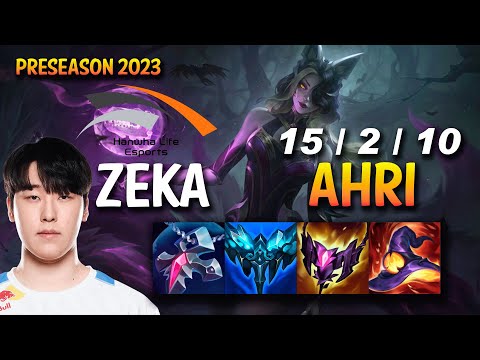 HLE Zeka AHRI vs LEE SIN Mid - KR Ranked