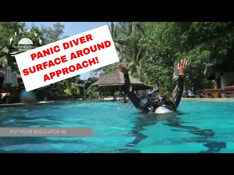 PADI Rescue Diver Exercise 2 - Panic Diver Around Approach