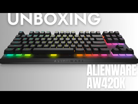 Dell Alienware Tenkeyless AW420K Gaming 545-BBFM Cherry MX Red EN USB Lunar Light